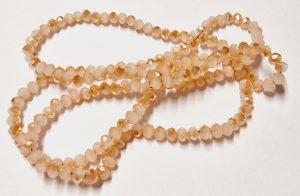 Facet Rondel 2 x 3 mm Gold Luster Milky Soft Pink F1539 (per 172 kralen)
