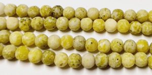 Yellow Turquoise Jaspis Frosted Rond 4 mm (per 36 cm streng) - Afbeelding 1