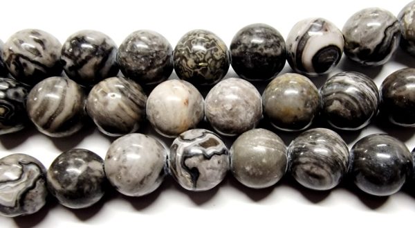 Picasso Jaspis Grijs Rond 7,5 mm